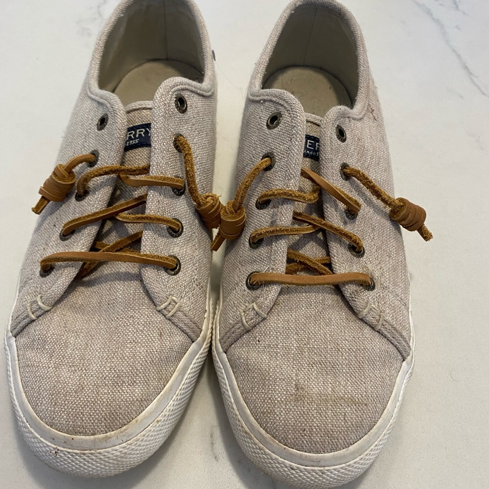 Grey Sperry Slip on Sneaker